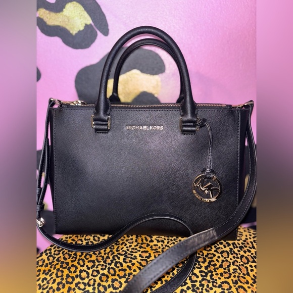 Michael Kors Black Saffiano Leather Handbag - Picture 1 of 12